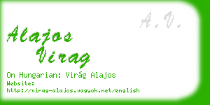 alajos virag business card