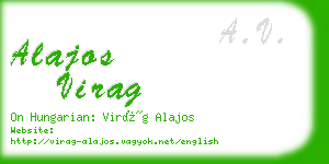 alajos virag business card